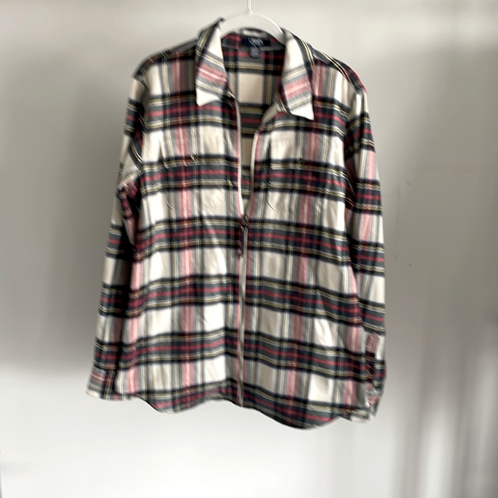 Chaps Plaid Fleece Long Sleeve Shirt. Price reduced!